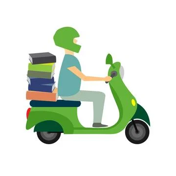 Book delivery Stock Illustration