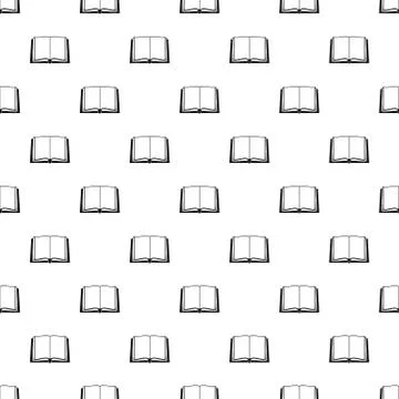 Book deployed pattern seamless vector Stock Illustration