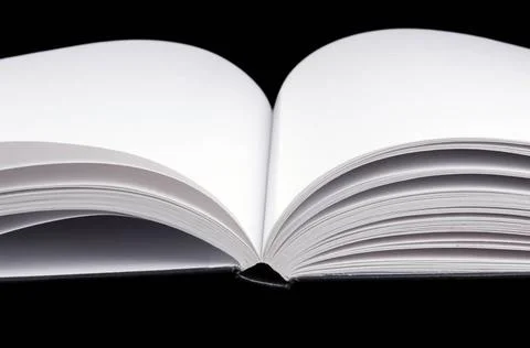 Book Detail An open book with empty pages on black Copyright: xZoonar.com/... Stock Photos