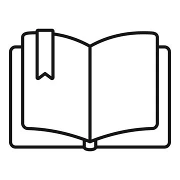 Book development icon outline vector. Agenda sdg Stock Illustration