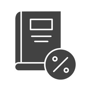 Book Discount Icon Image. Stock Illustration