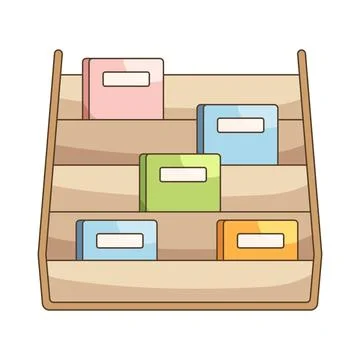 Book display stand Stock Illustration