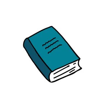 Book doodle icon, vector color line illustration Stock Illustration