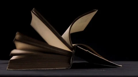 Book Drop Slow Motion Stock Footage 95710076