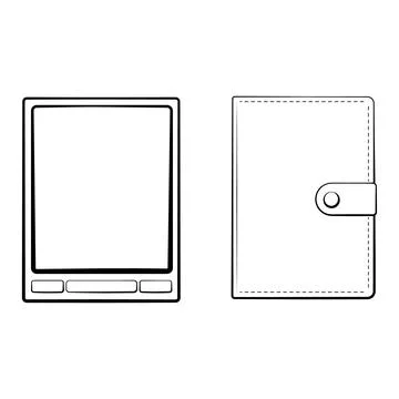 Book e-book in a case Stock Illustration