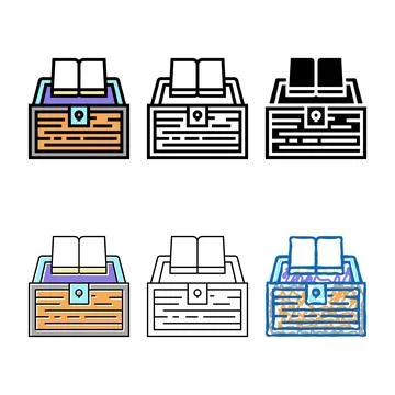 Book educate knowledge color icon looks vector 库存插图