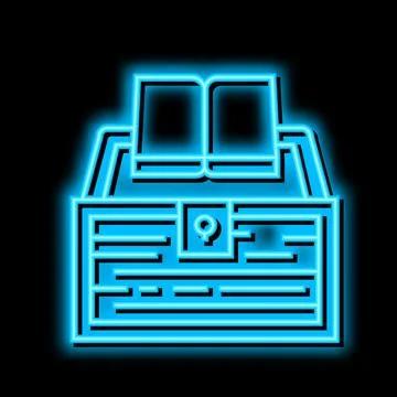 Book educate knowledge neon glow icon illustration 스톡 일러스트