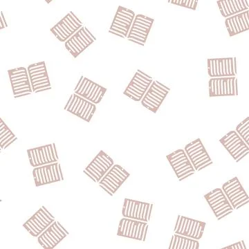 Book education glyph vector seamless pattern 库存插图