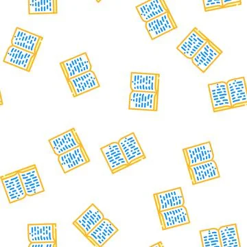 Book education vector seamless pattern Stock Illustration