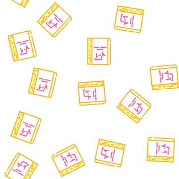 Book educational vector seamless pattern Stock Illustration