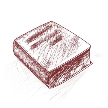 Book. Element for the design of school products. sketch Illustrazione stock