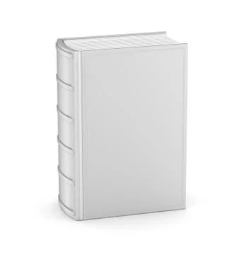 Book with empty cover on white Illustrazione stock