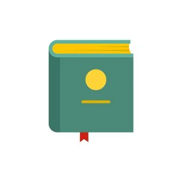 Book encyclopedia icon, flat style Stock Illustration