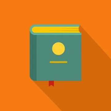 Book encyclopedia icon, flat style Stock Illustration