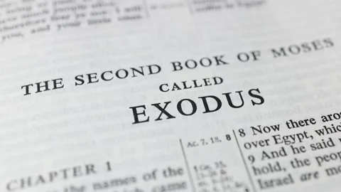 The Book of Exodus from the Bible Video stock 150177973