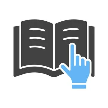 Book Finger Icon Image. Stock Illustration