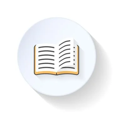 Book flat icon Stock Illustration
