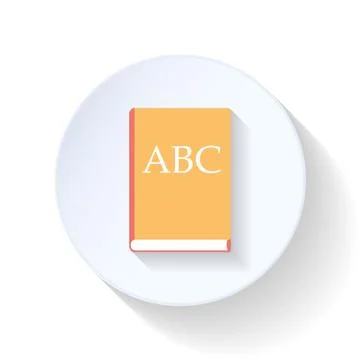 Book flat icon Stock Illustration