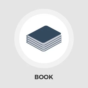 Book Flat Icon Stock Illustration