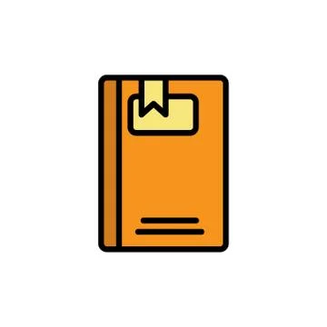 Book flat icon, learning symbol. design vector illustration Stock Illustration