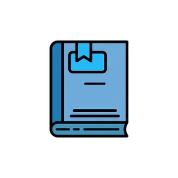 Book flat icon, learning symbol. design vector illustration Illustrazione stock