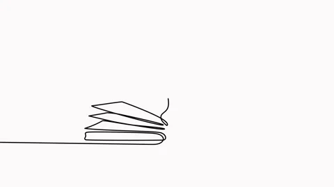 Book with flying paper airplane animated video. Stock Footage 302091302