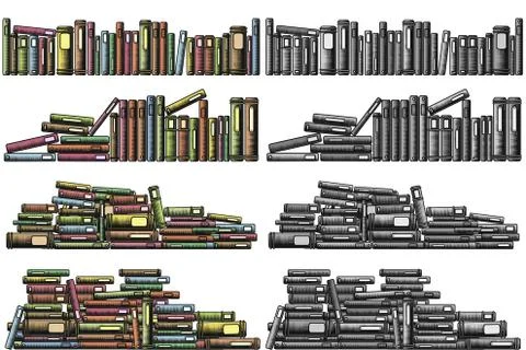 Book foregrounds Stock Illustration