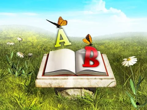 Book garden Stockillustratie