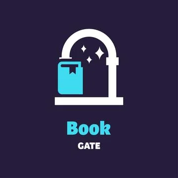 Book Gate Logo Stock Illustration