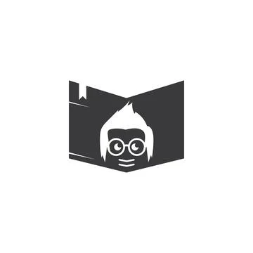 Book with geek boy  icon vector illustration design Stock-Illustration