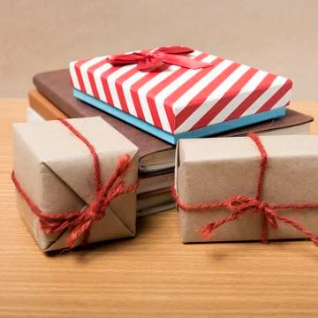 Book with gift box Stock Photos