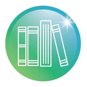 Book Glossy Button Illustrazione stock