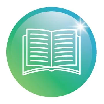 Book Glossy Button Stock Illustration