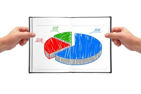 Book with graph Stock Photos