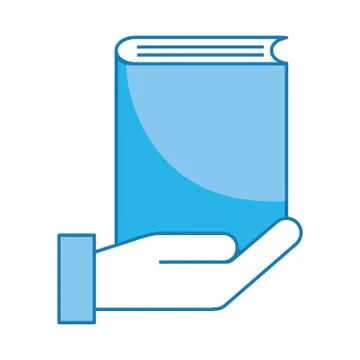 Book with hand holding Illustrazione stock