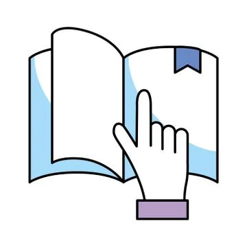 Book with hand holding Stockillustratie
