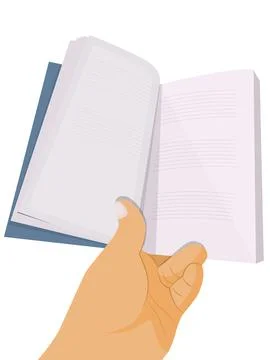 Book in Hand Stock Illustration