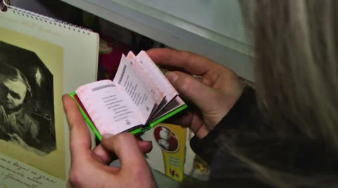 Book in Hands 2 Stock Footage 34522591