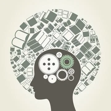 Book a head Stock Illustration