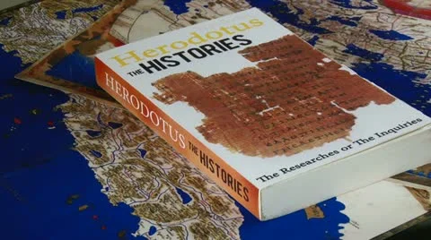 Book, Herodotus, Histories Video stock 12567313