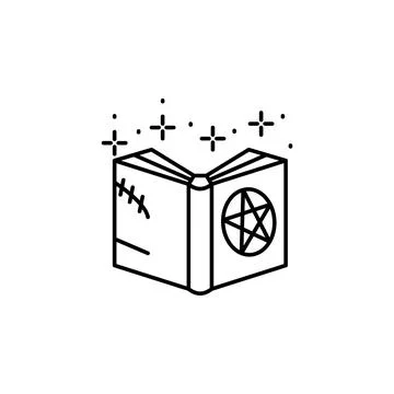 Book, horror icon. Simple line, outline vector of horror icons for ui and ux Ilustración de archivo