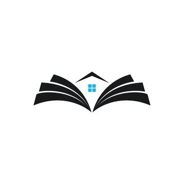 Book House Logo Vector Template Stock Illustration