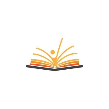 Book Human Logo Stock Illustration