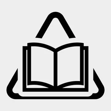 Book Icon Black Symbol Isolate on white Background,Vector Illustration Stock Illustration