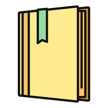 Book icon with bookmark for knowledge and learning Stock Illustration