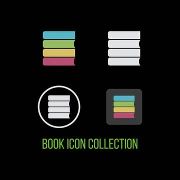 Book icon collection vector illustration. Educational elements design Illustrazione stock