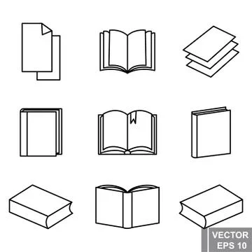 Book. The icon. Desktop. Flat style. For your design. Stock Illustration
