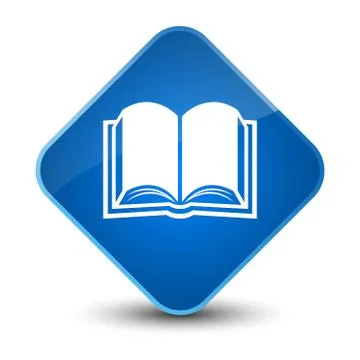 Book icon elegant blue diamond button Illustrazione stock