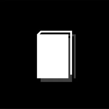 Book icon flat Stock Illustration