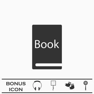Book icon flat. Stock Illustration